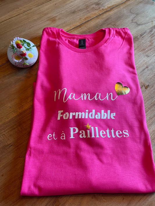 Tee-shirt personnalisé "Fête des mamans"